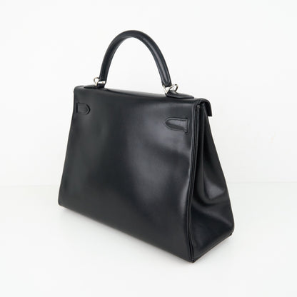 Hermes｜ Kelly32 Handbag  Box Calf  Black 2001