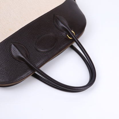 Hermès Bolide 35 2-way handbag in Ebene Taurillon Clemence and Toile,handle