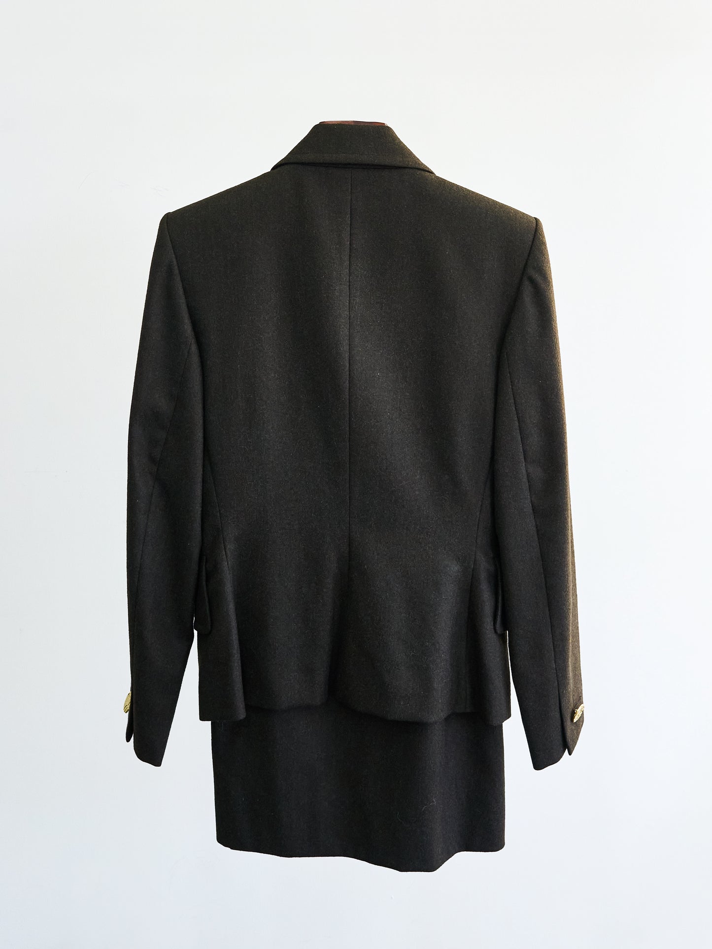 YSL |  Brown Blazer&Skirt wool Setup