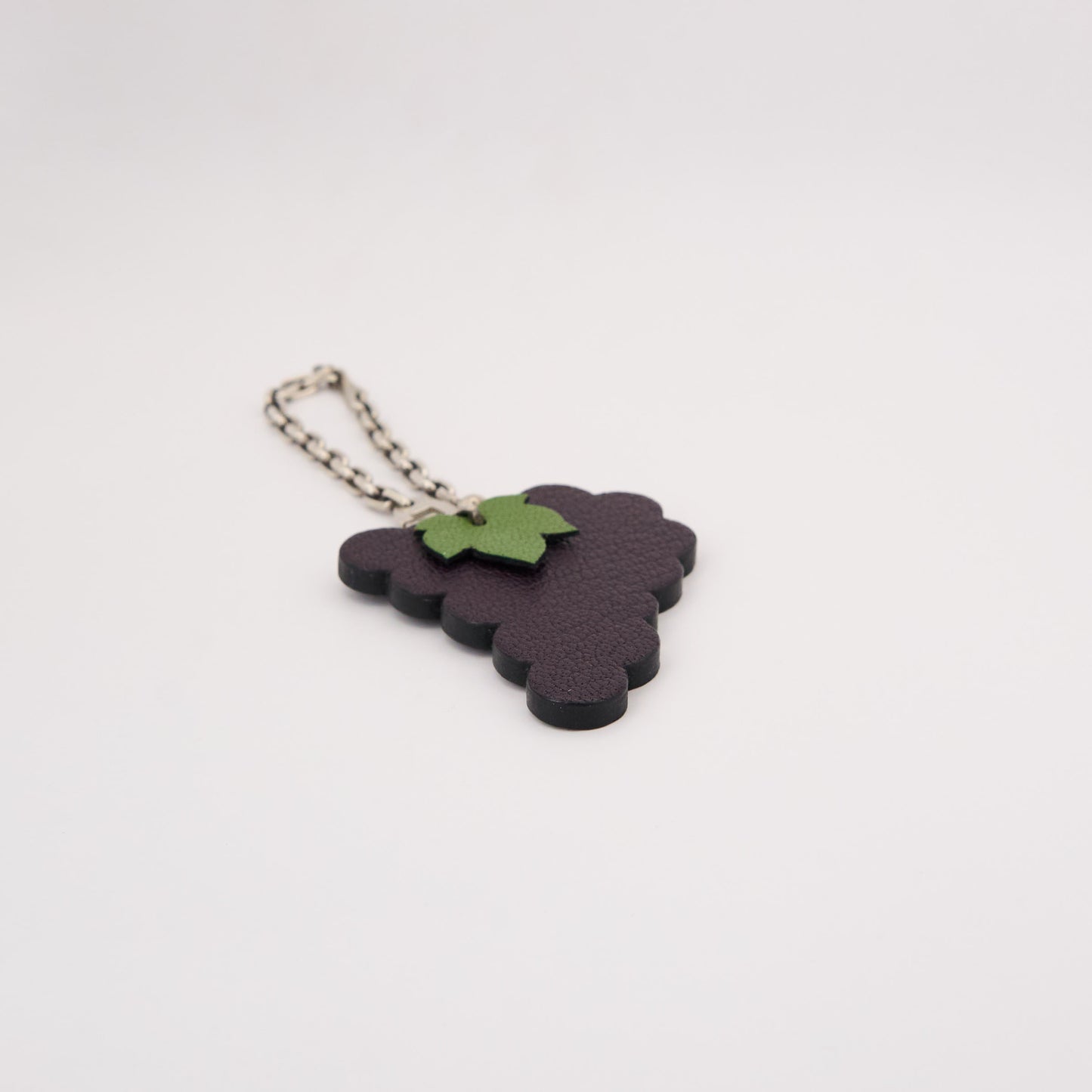 Hermes| S925 Key Chain  Bag Charm Chevre Grape  Raisin