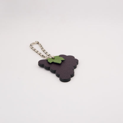 Hermes| S925 Key Chain  Bag Charm Chevre Grape  Raisin