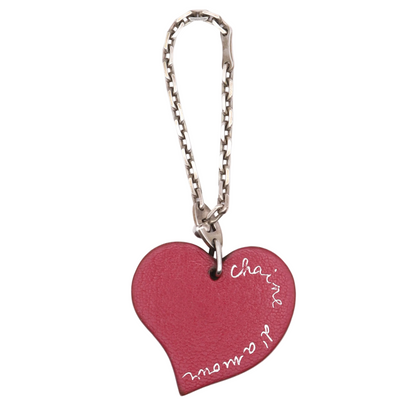 Hermes |Valentine Limited  S925 Heart Motif  Bag Charm Cherve