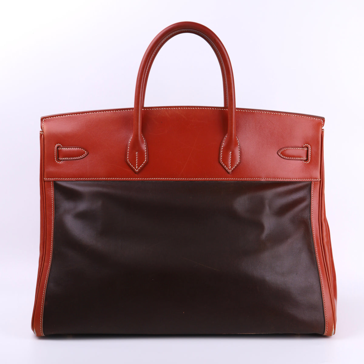 Hermes Birkin 40 in Boxcalf/Amazonia Brique/Brown 1999 GHW, back view