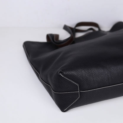 Hermes｜ Double Sens shoulder bag reversible Tote bag Black/Chocolate Togo 2013