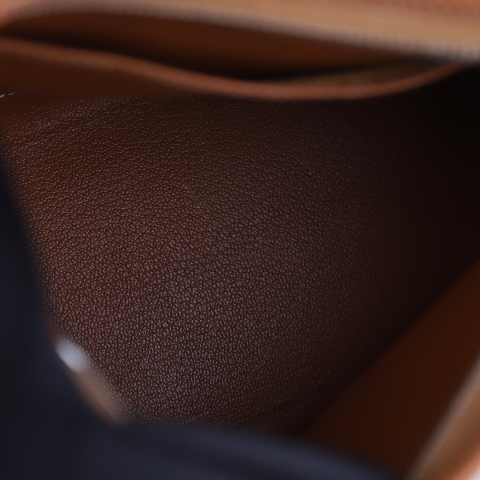Hermes Berlingot Shoulder Bag in Togo Gold 2002,inside