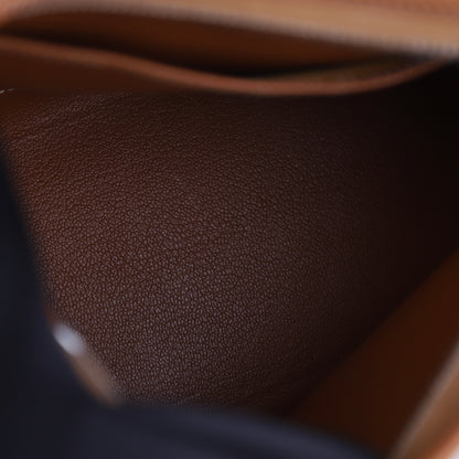 Hermes Berlingot Shoulder Bag in Togo Gold 2002,inside