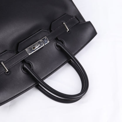 Hermes Hac 32 Handbag in Evercalf Black 2009，handle