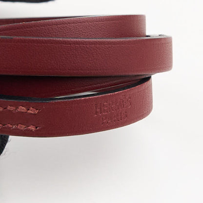 Hermes | Hapi Quad Tour Leather Bracelet Rouge H Box Calf 2006