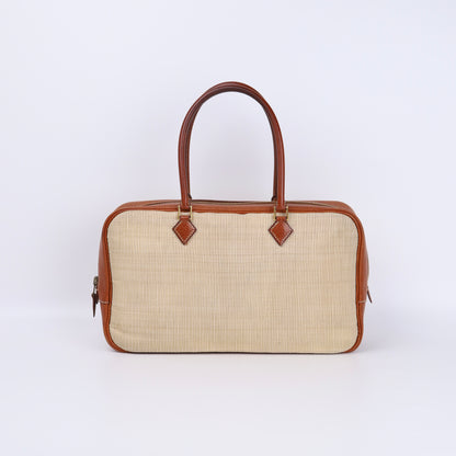 Hermes Plume Elan 28 Handbag in Peau de Porc/Crinoline 2002,front view