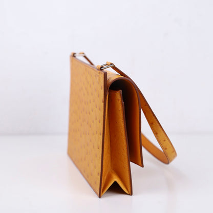 Hermes｜Valentine  Shoulder bag Saffron Ostrich 2000
