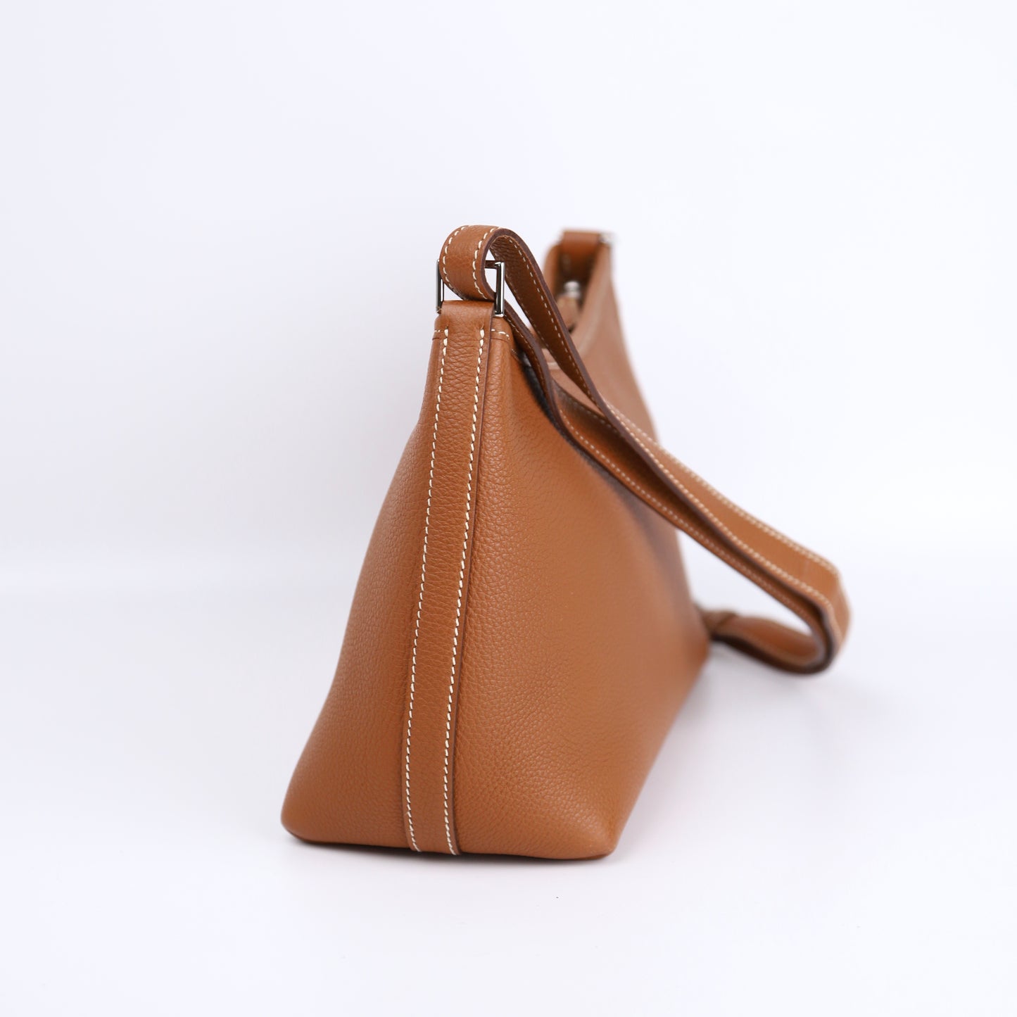 Hermes Berlingot Shoulder Bag in Togo Gold 2002, left side