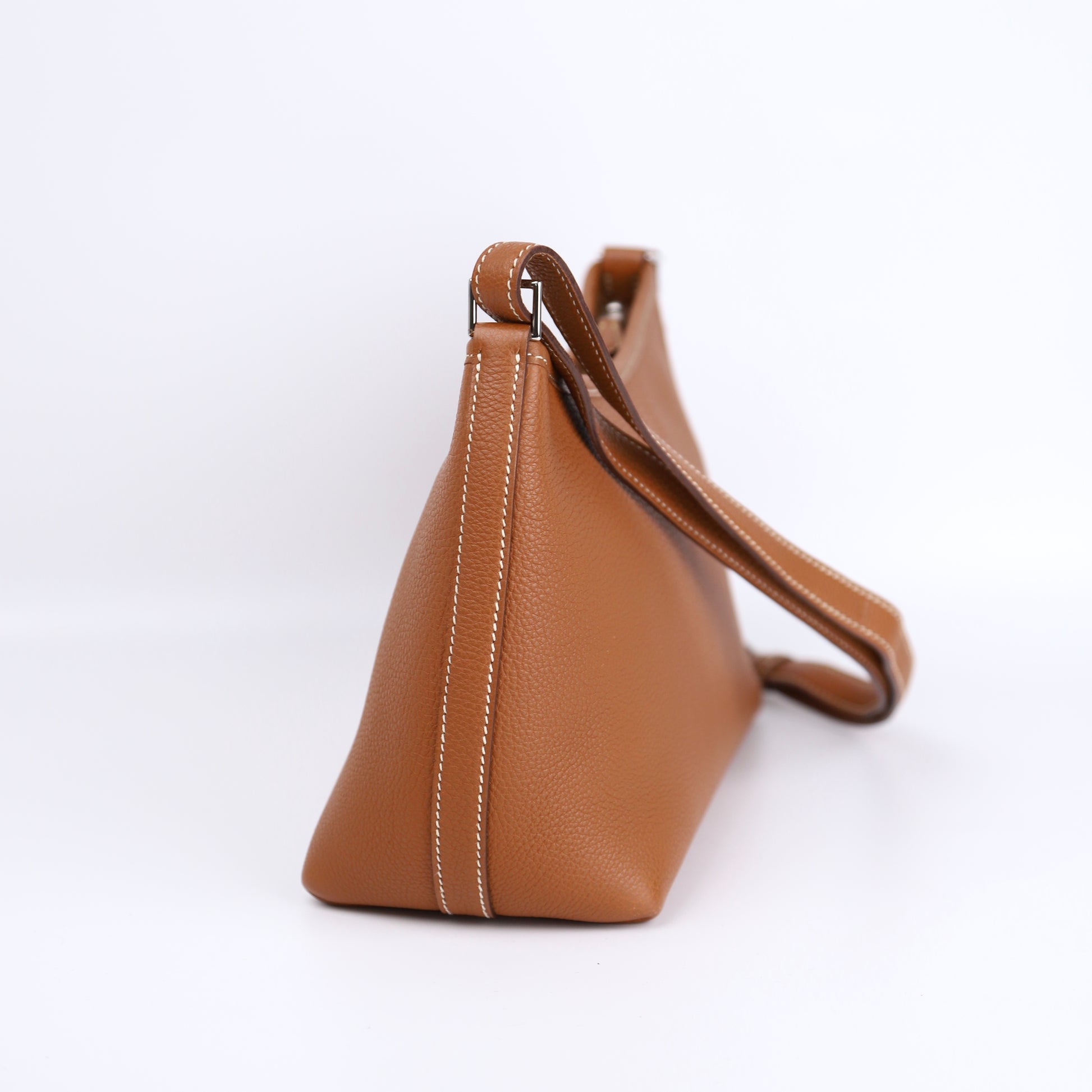 Hermes Berlingot Shoulder Bag in Togo Gold 2002, left side