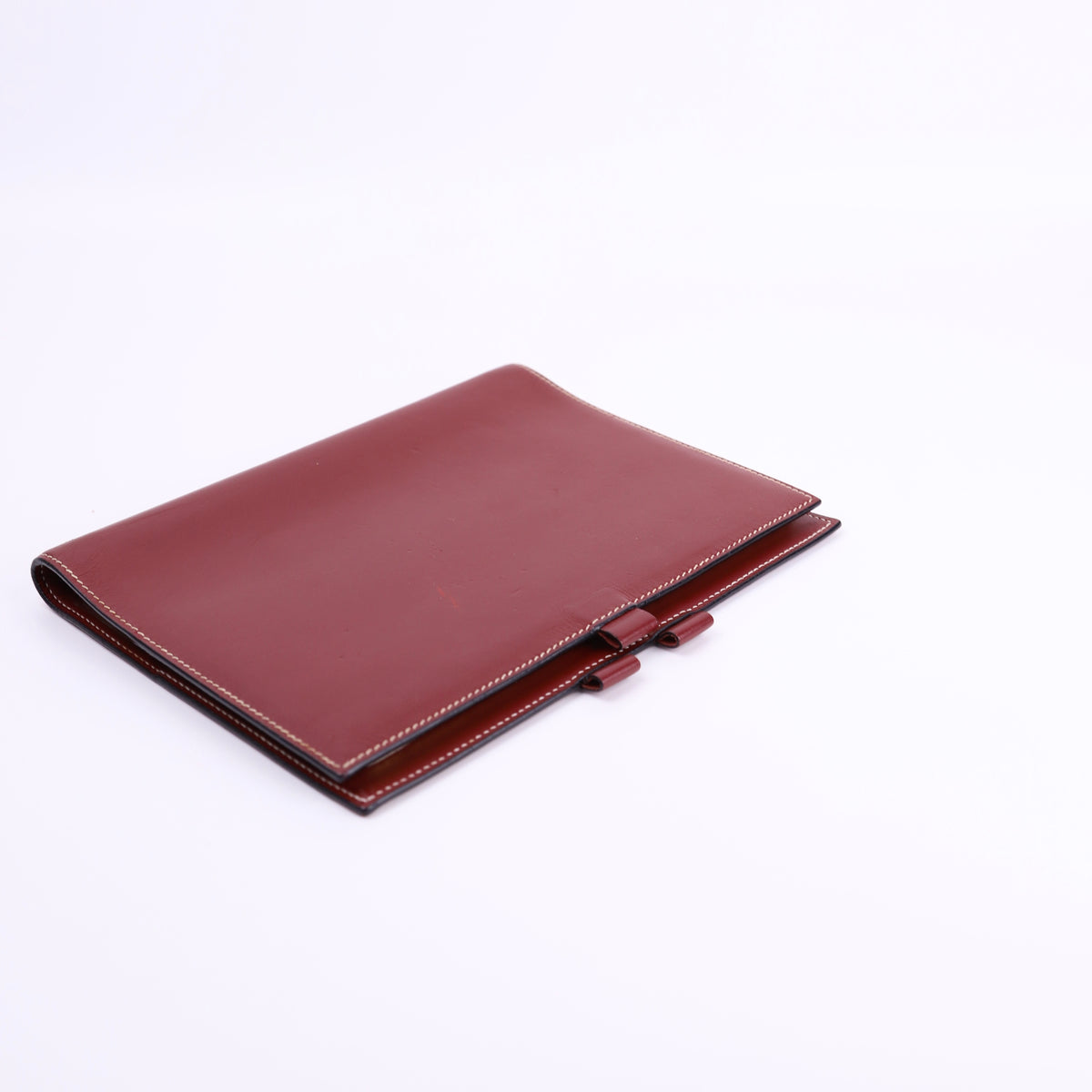 Hermes Journal Case Notebook Cover in Chamonix Rouge H 2001, left side