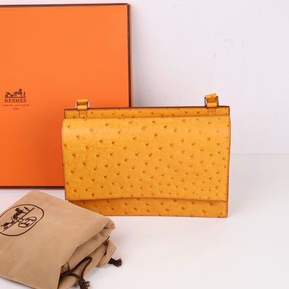 Hermes｜Valentine  Shoulder bag Saffron Ostrich 2000