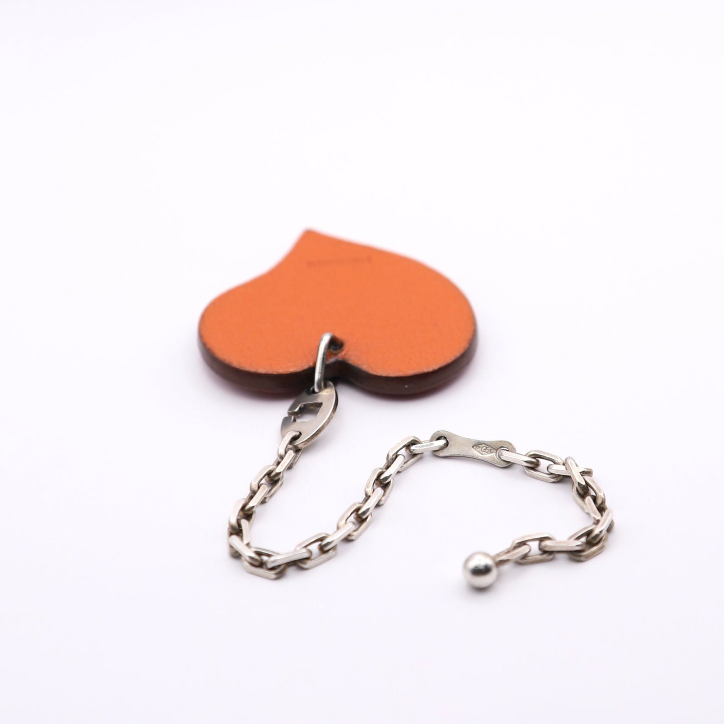 Hermes |Valentine Limited  S925 Heart Motif  Bag Charm Cherve
