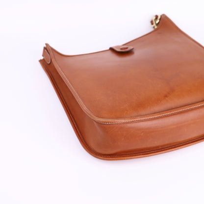 Hermes Evelyne PM in Barenia Fauve 2001 GHW，corner3