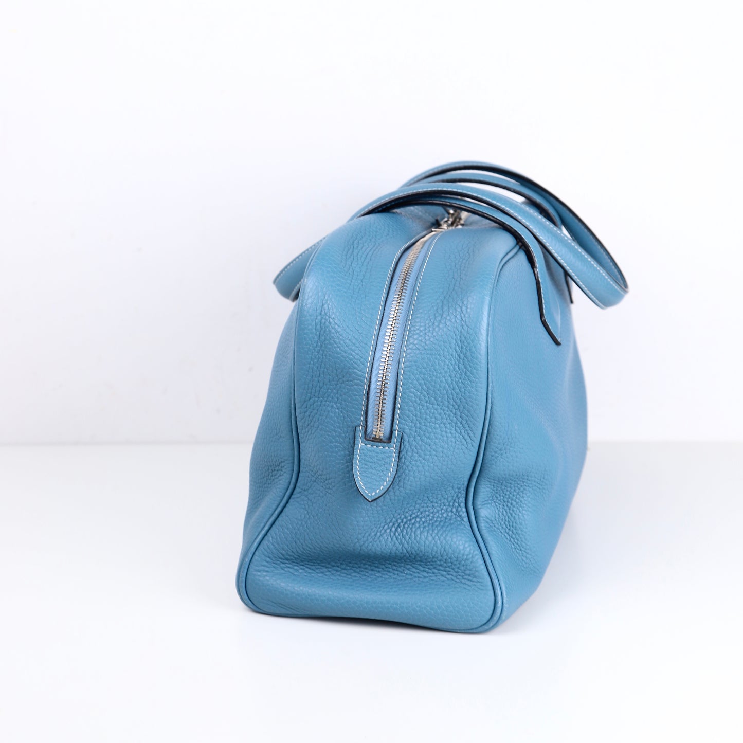 Hermes｜ Victoria 35 Handbag Taurillon Clemence Blue Jean 2007