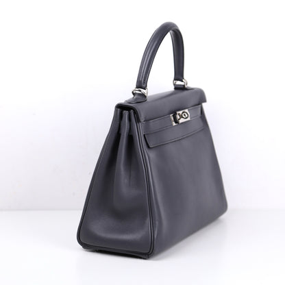 Hermes｜Kelly 28 Handbag Swift  Graphite 2007