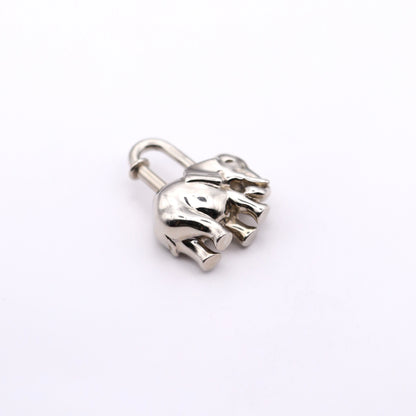 Hermes 1997 Limited Elephant Cadena Padlock Palladium Plated