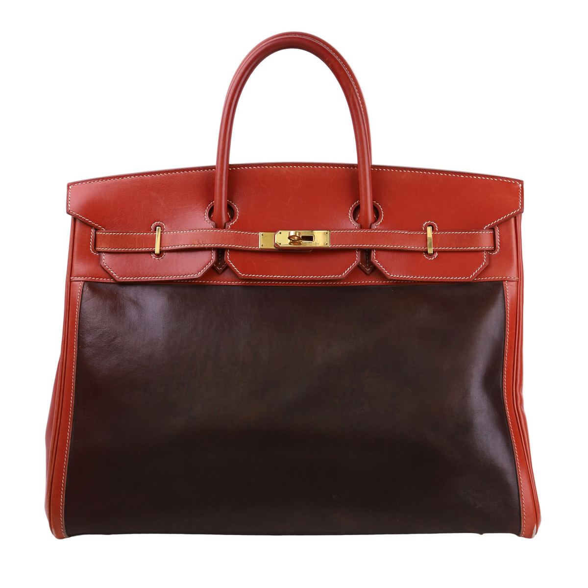 Hermes Birkin 40 in Boxcalf/Amazonia Brique/Brown 1999 GHW, front view