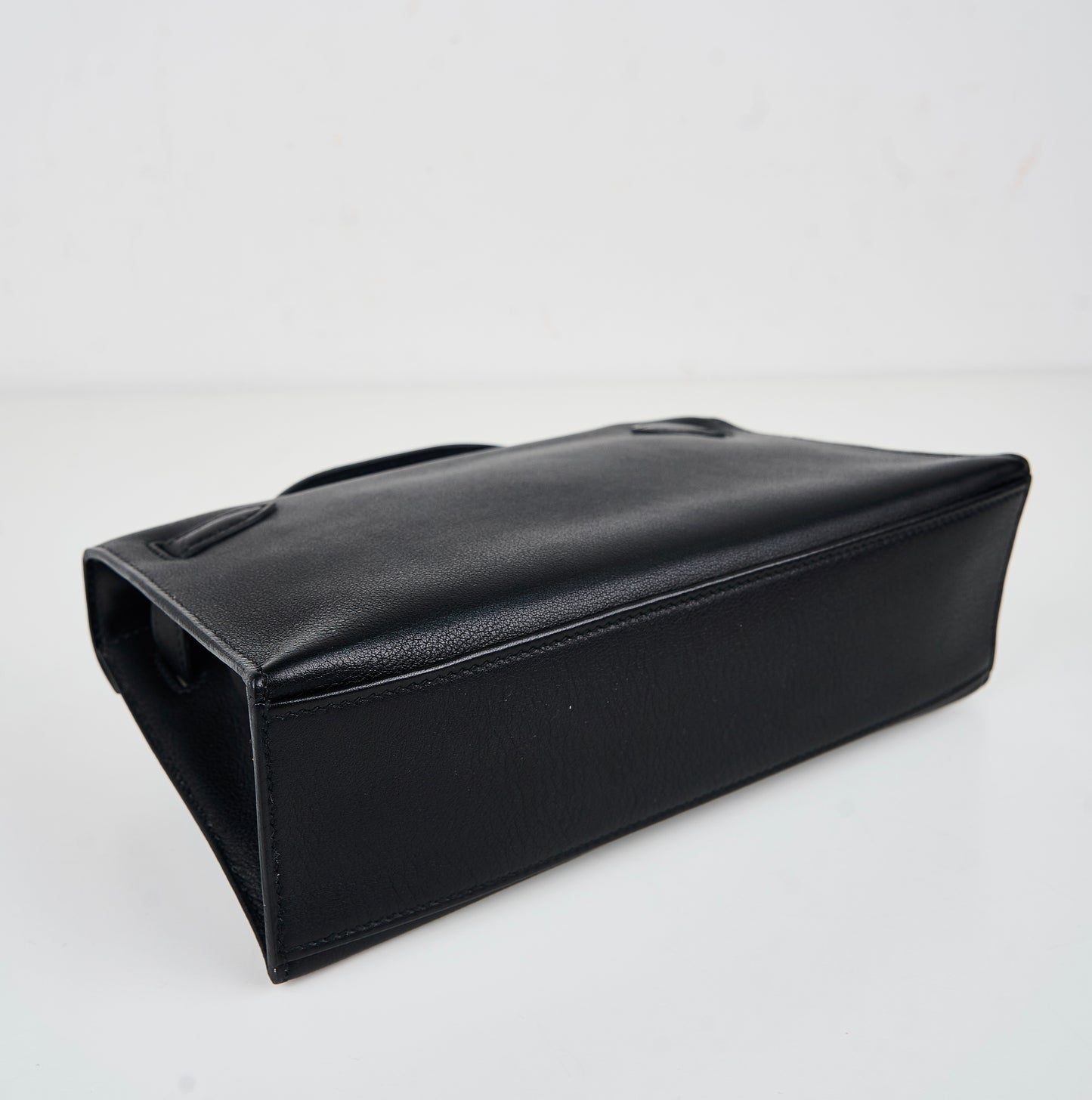 Hermes｜Kelly Pochette Black Handbag Evergrain 2006