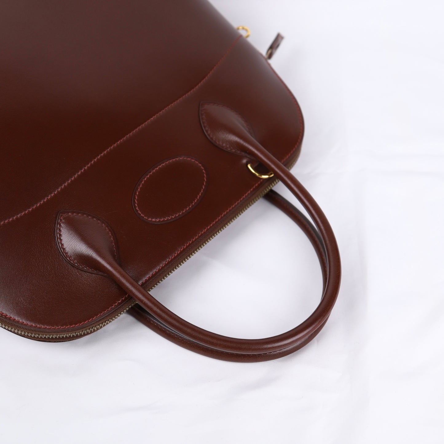 Hermes Bolide 31 Handbag in Box Calf Chocolat 2003，handle
