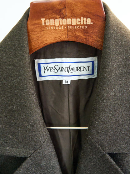 YSL |  Brown Blazer&Skirt wool Setup