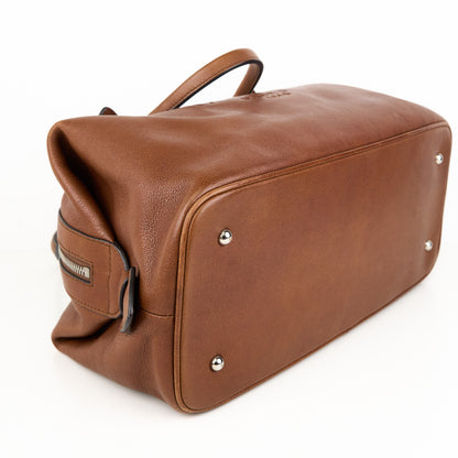 LOEWE｜ Brown Leather Boston Handbag Shoulder bag