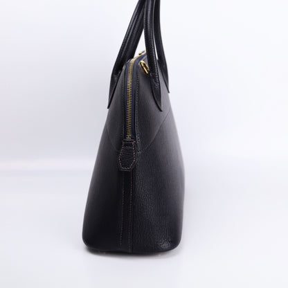Hermes Bolide 31 in Chevre Bleu Indigo 2000, left side