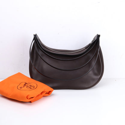 Hermès Caporal Handbag in Evercalf Ebene,full view 