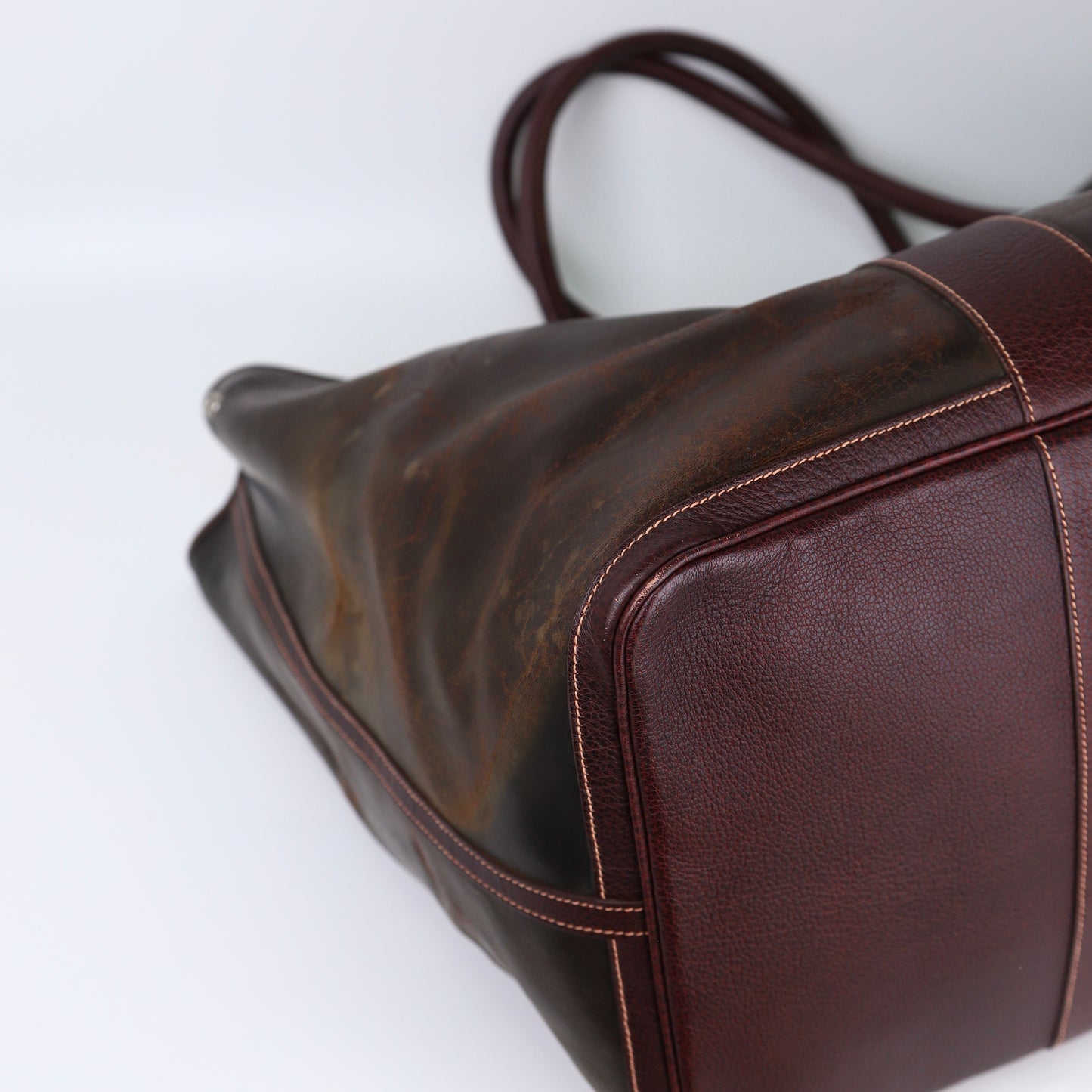 Hermes Garden Party GM Handbag in Brown Amazonia, corner3