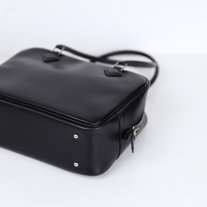 Hermes Plume Mini  Handbag in Box Calf Black 2002, corner2