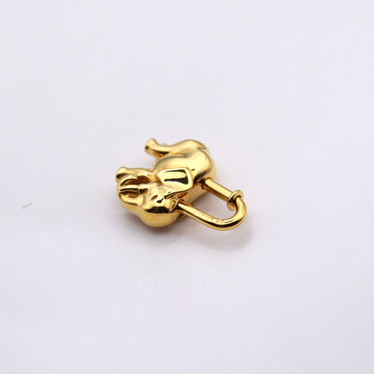 Hermes Cadena Padlock Gold plated Elephant 1997 Limited ,side view 3 