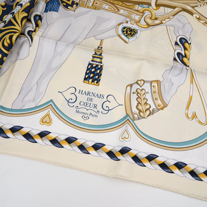 Hermes | Silk Scarf Carre 90 Harnais de Coeur