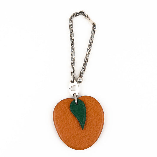 Hermes | S925 Silver chain Bag Charm Cherve Apricot