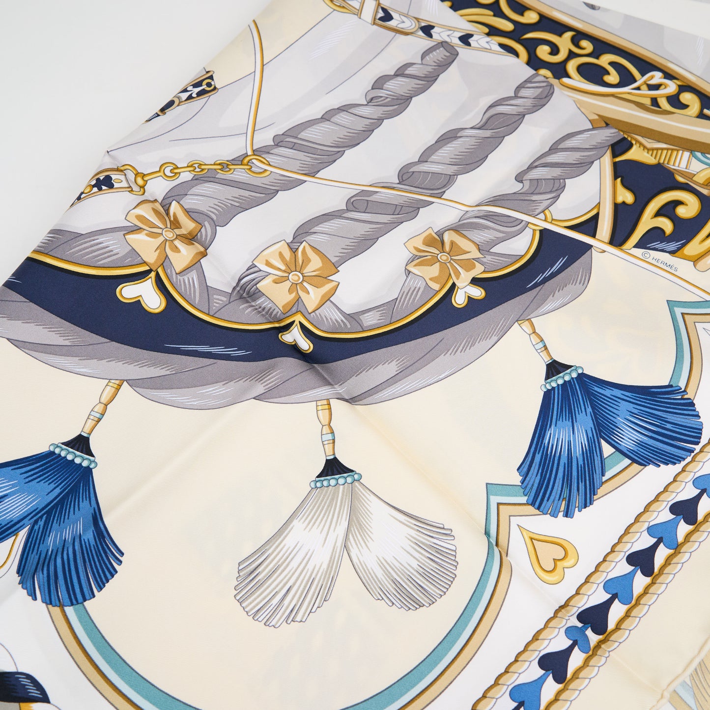Hermes | Silk Scarf Carre 90 Harnais de Coeur