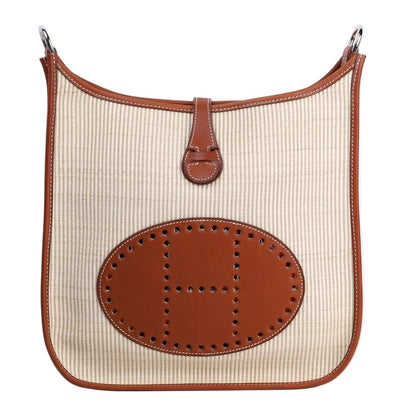 Hermes Evelyne PM in Barenia/Crinoline Fauve 2002,front view
