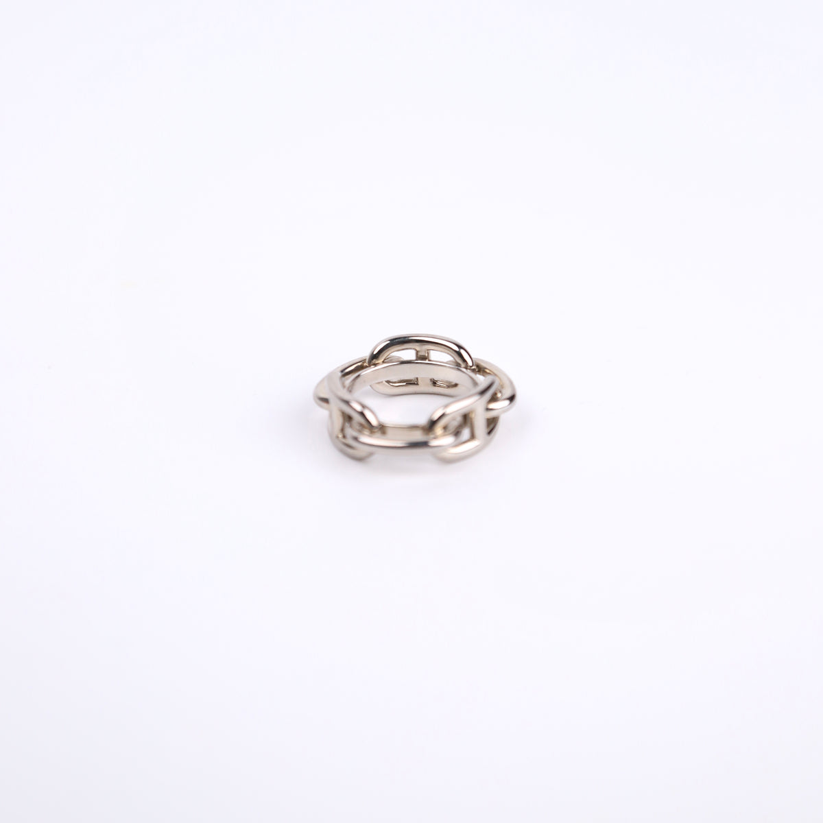 Hermes Sliver Metal Chaine Dancre Ring scarf, inside