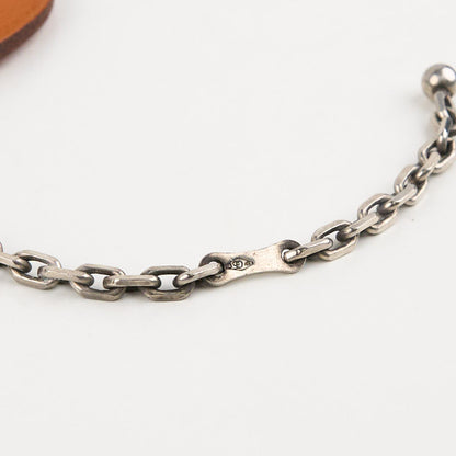 Hermes | S925 Silver chain Bag Charm Cherve Apricot