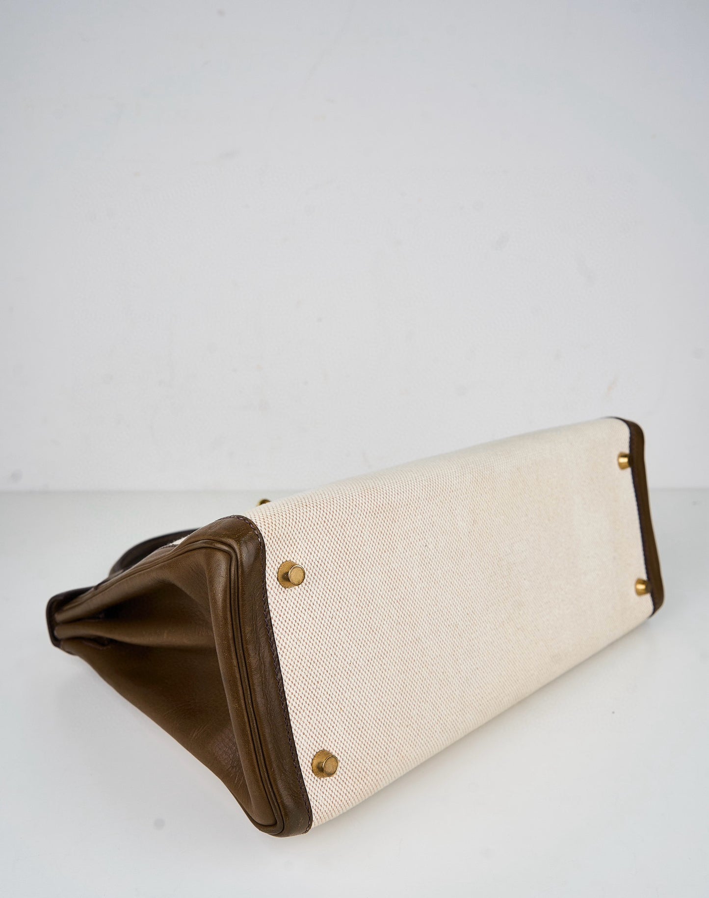 Hermes｜Kelly 32 Handbag Olive green Barenia Canvas 2002