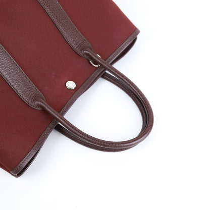 Hermes｜Garden Party TPM  2-Way Handbag Buffalo/Canvas Rouge Sellier  2005