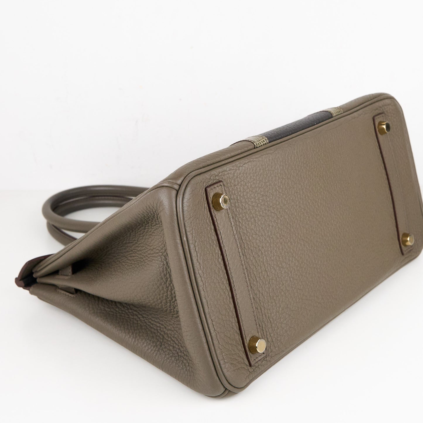 Hermes｜Birkin 30 Club Togo/Lizard  Etain/Graphite/Vert Olive  2011