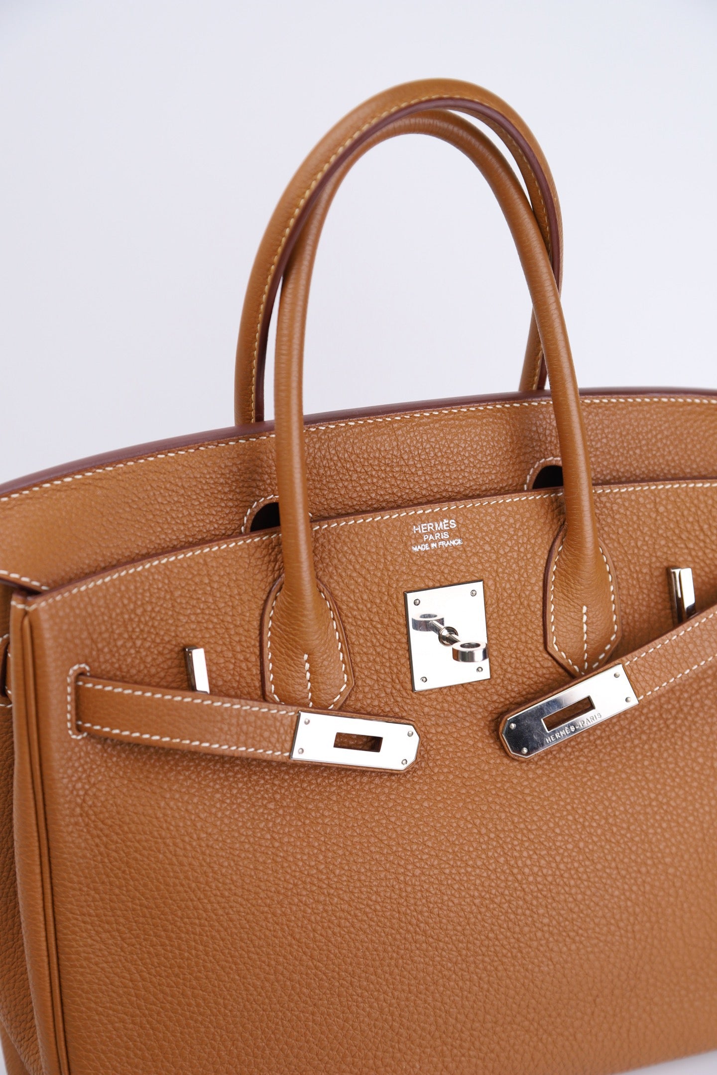 Hermes Birkin 30 Handbag in Togo Gold 2008,logo
