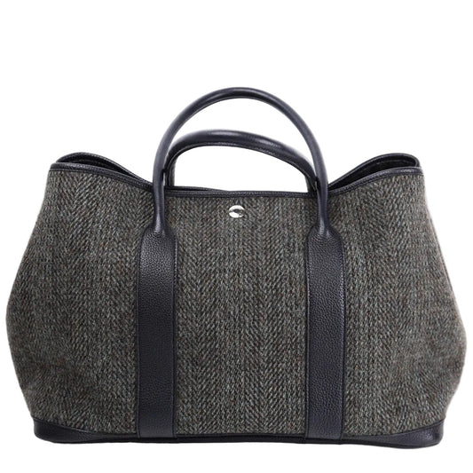 Hermes Limited Garden Party PM in Wool/Buffalo 2003， front view