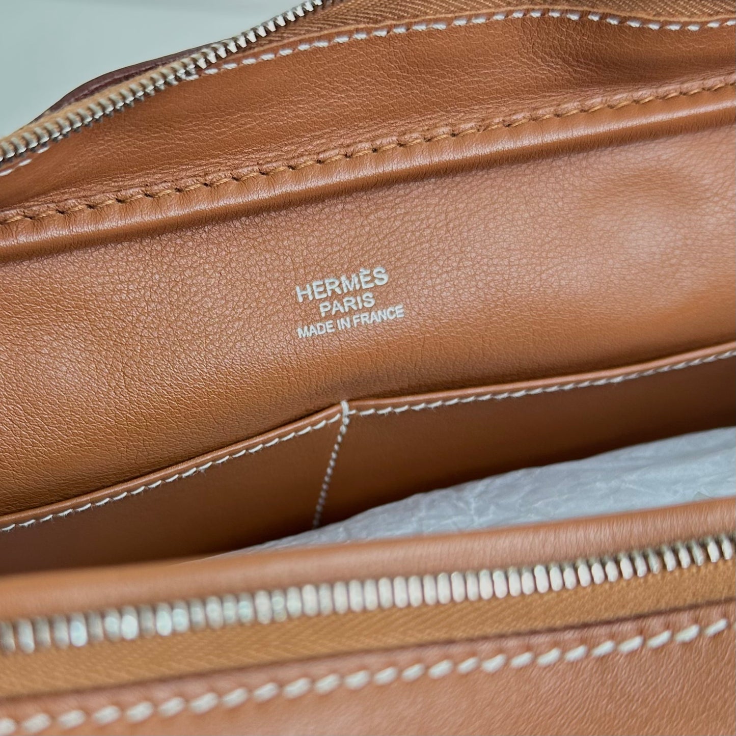 Hermes｜Plume elan 28 Handbag Gold swift 2013