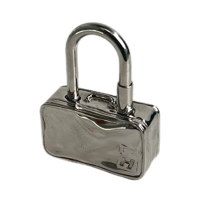 Hermes| Palladium Plated 2009 Suitcase Cadena Lock Charm