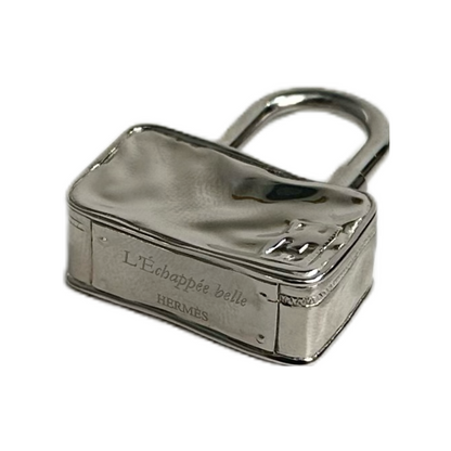 Hermes| Palladium Plated 2009 Suitcase Cadena Lock Charm