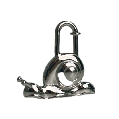 Hermes| Snail 1995 Annee De la Route Cadena Lock Bag Charm Silver