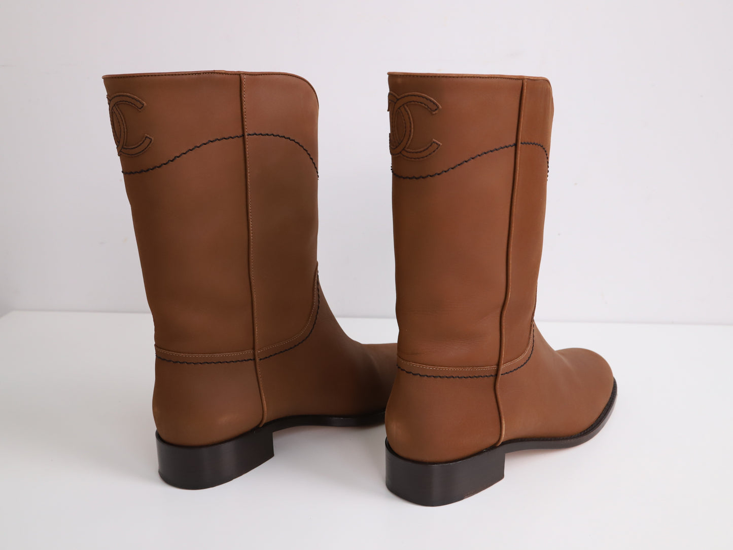 Chanel | Brown leather Boots 39C