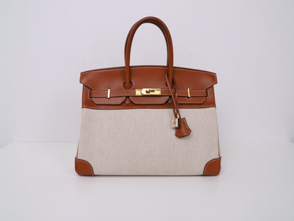 Hermes｜ Birkin 35 Handbag Barenia/Canvas 2001